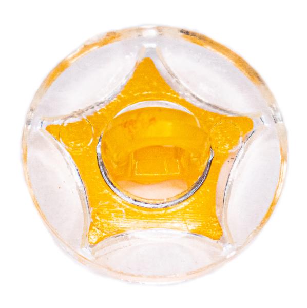 Botón infantil en forma de botones redondos con estrella en amarillo oscuro 13 mm 0.51 inch